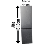 ELECSAN CO1545W 151 cm 2 Puertas Gris-Inox Frigorífico Combi - Imagen 2