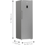 Beko B3RMLNE444HXB 365L 1,86m NoFrost Frigorífico 1 Puerta Inox - Imagen 5