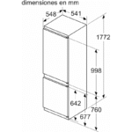 Balay 3KIE712F 177 cm 260L No Frost Frigorífico Combi Integrable - Imagen 4