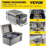 VEVOR Refrigerador Portátil de Auto Compresor 20L-55L Congelador Ajustable para Camping y Viajes - Imagen 2