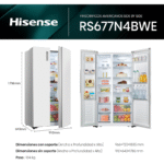 Hisense Frigorífico Americano Side by Side Total No Frost - Imagen 7